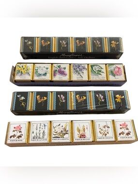 English Bath Cubes Sels De Bain Vintage Made In England Lot of 4 6-pack sets